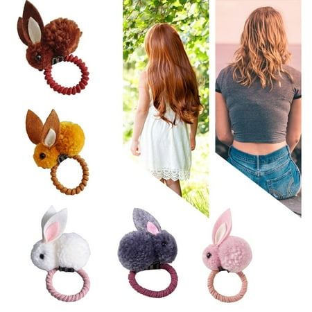 Cute Cartoon Felt Three-dimensional Bunny Hairpins Plush Rabbit Ear Hair Ring CA Cute Cartoon Felt Three-dimensional Bunny Hairpins Plush Rabbit Ear Hair Ring CA